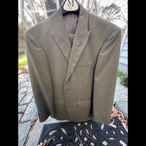 Perry Ellis Portfolio 2 Button Jacket - Color Olive Suit size 38R Slim Fit Suit